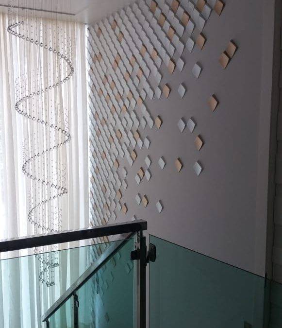 Painel de PVC 3D para Escada